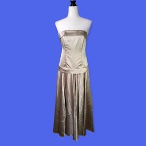 Vintage Dress Maker Strapless Satin Gown